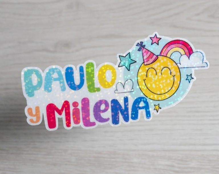 Name tag glitter
